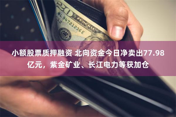 小额股票质押融资 北向资金今日净卖出77.98亿元，紫金矿业、长江电力等获加仓