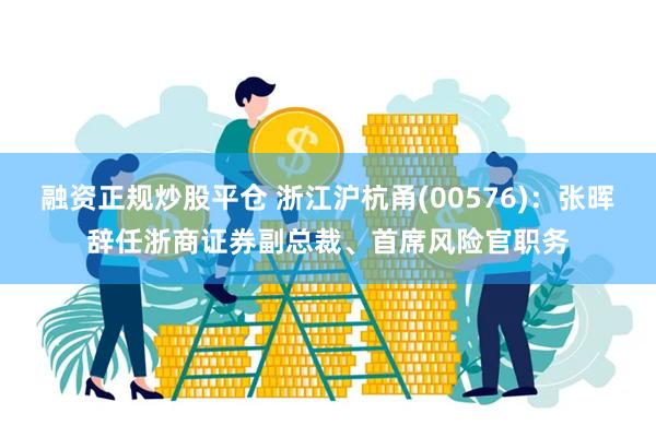 融资正规炒股平仓 浙江沪杭甬(00576)：张晖辞任浙商证券副总裁、首席风险官职务